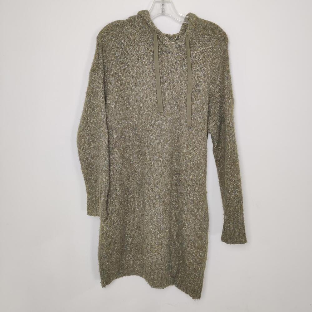 Yes Lola Marled Knit Hooded Sweater Dress Size Medium